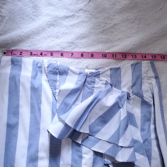 BR Ruffle Stripe Pencil Skirt in Blue Stripe - Picture 6 of 8